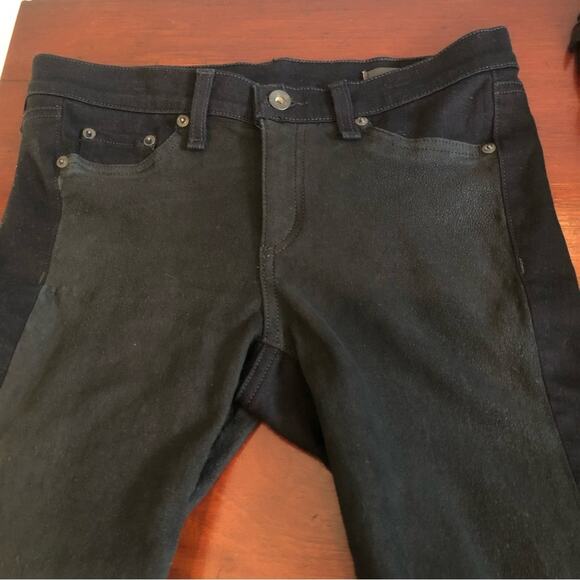 RAG & BONE Lamb Leather Hyde Front Skinny Black Jeans W1620K5 Denim COAL 29 - Picture 13 of 15